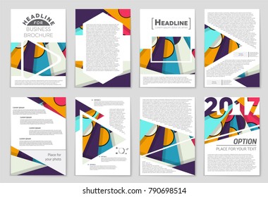 Abstract vector layout background set. For art template design, list, front page, mockup brochure theme style, banner, idea, cover, booklet, print, flyer, book, blank, card, ad, sign, sheet,, a4.