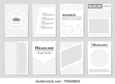 Abstract vector layout background set. For art template design, list, front page, mockup brochure theme style, banner, idea, cover, booklet, print, flyer, book, blank, card, ad, sign, sheet, a4