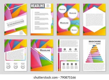 Abstract vector layout background set. For art template design, list, front page, mockup brochure theme style, banner, idea, cover, booklet, print, flyer, book, blank, card, ad, sign, sheet,, a4.