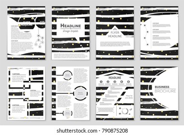 Abstract vector layout background set. For art template design, list, front page, mockup brochure theme style, banner, idea, cover, booklet, print, flyer, book, blank, card, ad, sign, sheet, a4