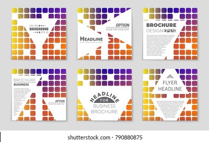 Abstract vector layout background set. For art template design, list, front page, mockup brochure theme style, banner, idea, cover, booklet, print, flyer, book, blank, card, ad, sign, sheet, a4.