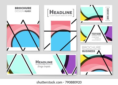 Abstract vector layout background set. For art template design, list, front page, mockup brochure theme style, banner, idea, cover, booklet, print, flyer, book, blank, card, ad, sign, sheet,, a4.
