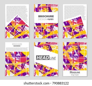 Abstract vector layout background set. For art template design, list, front page, mockup brochure theme style, banner, idea, cover, booklet, print, flyer, book, blank, card, ad, sign, sheet, a4