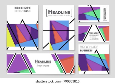 Abstract vector layout background set. For art template design, list, front page, mockup brochure theme style, banner, idea, cover, booklet, print, flyer, book, blank, card, ad, sign, sheet,, a4.
