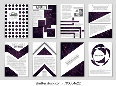 Abstract vector layout background set. For art template design, list, front page, mockup brochure theme style, banner, idea, cover, booklet, print, flyer, book, blank, card, ad, sign, sheet, a4.