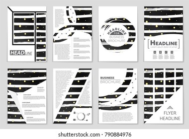 Abstract vector layout background set. For art template design, list, front page, mockup brochure theme style, banner, idea, cover, booklet, print, flyer, book, blank, card, ad, sign, sheet, a4