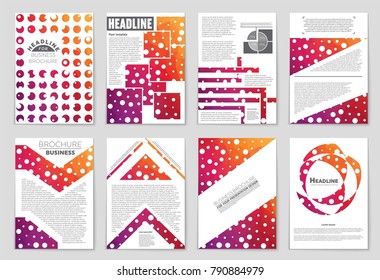 Abstract vector layout background set. For art template design, list, front page, mockup brochure theme style, banner, idea, cover, booklet, print, flyer, book, blank, card, ad, sign, sheet, a4