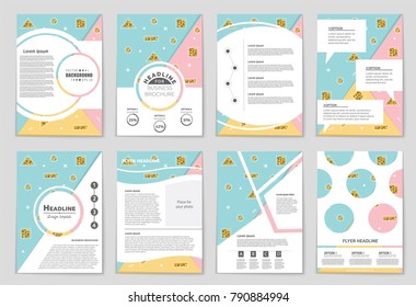 Abstract vector layout background set. For art template design, list, front page, mockup brochure theme style, banner, idea, cover, booklet, print, flyer, book, blank, card, ad, sign, sheet, a4
