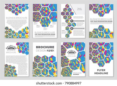 Abstract vector layout background set. For art template design, list, front page, mockup brochure theme style, banner, idea, cover, booklet, print, flyer, book, blank, card, ad, sign, sheet, a4