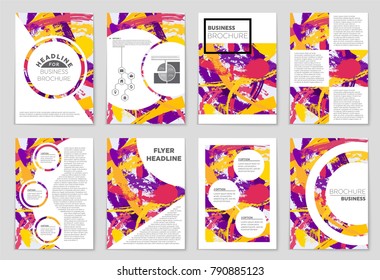 Abstract vector layout background set. For art template design, list, front page, mockup brochure theme style, banner, idea, cover, booklet, print, flyer, book, blank, card, ad, sign, sheet, a4