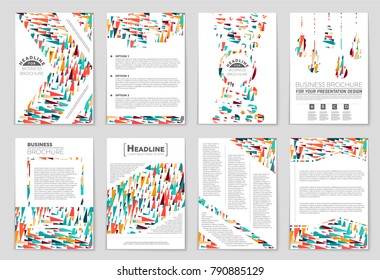Abstract vector layout background set. For art template design, list, front page, mockup brochure theme style, banner, idea, cover, booklet, print, flyer, book, blank, card, ad, sign, sheet, a4