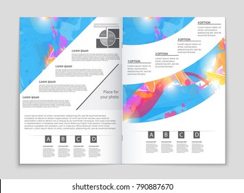 Abstract vector layout background set. For art template design, list, front page, mockup brochure theme style, banner, idea, cover, booklet, print, flyer, book, blank, card, ad, sign, sheet, a4