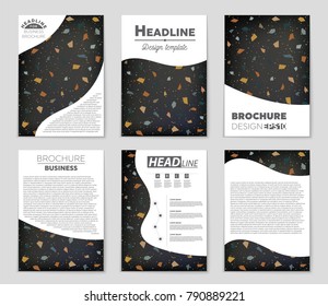 Abstract vector layout background set. For art template design, list, front page, mockup brochure theme style, banner, idea, cover, booklet, print, flyer, book, blank, card, ad, sign, sheet, a4