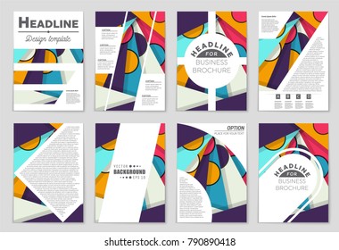 Abstract vector layout background set. For art template design, list, front page, mockup brochure theme style, banner, idea, cover, booklet, print, flyer, book, blank, card, ad, sign, sheet,, a4.