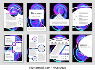 Abstract vector layout background set. For art template design, list, front page, mockup brochure theme style, banner, idea, cover, booklet, print, flyer, book, blank, card, ad, sign, sheet, a4