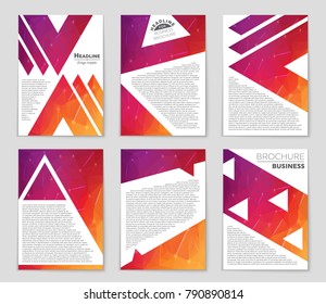Abstract vector layout background set. For art template design, list, front page, mockup brochure theme style, banner, idea, cover, booklet, print, flyer, book, blank, card, ad, sign, sheet, a4