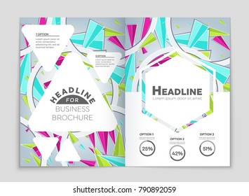 Abstract vector layout background set. For art template design, list, front page, mockup brochure theme style, banner, idea, cover, booklet, print, flyer, book, blank, card, ad, sign, sheet, a4.