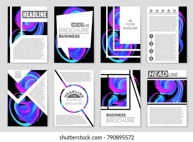 Abstract vector layout background set. For art template design, list, front page, mockup brochure theme style, banner, idea, cover, booklet, print, flyer, book, blank, card, ad, sign, sheet, a4