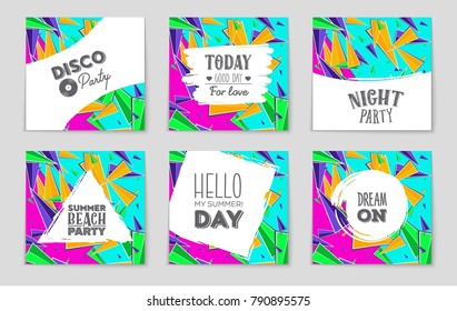 Abstract vector layout background set. For art template design, list, front page, mockup brochure theme style, banner, idea, cover, booklet, print, flyer, book, blank, card, ad, sign, sheet, a4.