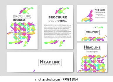 Abstract vector layout background set. For art template design, list, front page, mockup brochure theme style, banner, idea, cover, booklet, print, flyer, book, blank, card, ad, sign, sheet, a4