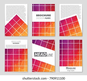 Abstract vector layout background set. For art template design, list, front page, mockup brochure theme style, banner, idea, cover, booklet, print, flyer, book, blank, card, ad, sign, sheet, a4
