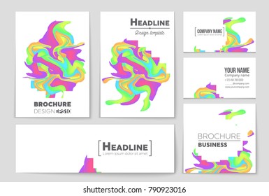 Abstract vector layout background set. For art template design, list, front page, mockup brochure theme style, banner, idea, cover, booklet, print, flyer, book, blank, card, ad, sign, sheet, a4