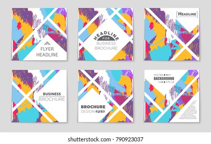 Abstract vector layout background set. For art template design, list, front page, mockup brochure theme style, banner, idea, cover, booklet, print, flyer, book, blank, card, ad, sign, sheet, a4