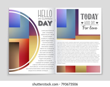 Abstract vector layout background set. For art template design, list, front page, mockup brochure theme style, banner, idea, cover, booklet, print, flyer, book, blank, card, ad, sign, sheet, a4