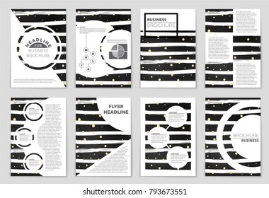 Abstract vector layout background set. For art template design, list, front page, mockup brochure theme style, banner, idea, cover, booklet, print, flyer, book, blank, card, ad, sign, sheet, a4