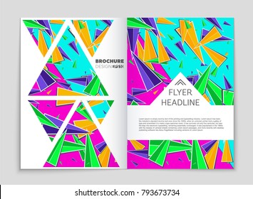 Abstract vector layout background set. For art template design, list, front page, mockup brochure theme style, banner, idea, cover, booklet, print, flyer, book, blank, card, ad, sign, sheet, a4.