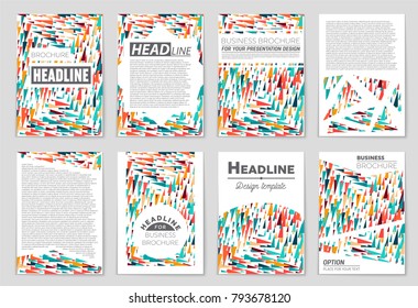 Abstract vector layout background set. For art template design, list, front page, mockup brochure theme style, banner, idea, cover, booklet, print, flyer, book, blank, card, ad, sign, sheet, a4