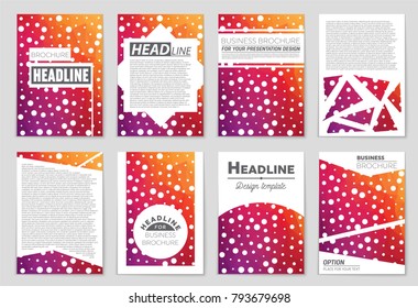 Abstract vector layout background set. For art template design, list, front page, mockup brochure theme style, banner, idea, cover, booklet, print, flyer, book, blank, card, ad, sign, sheet, a4