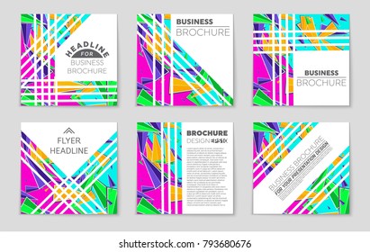 Abstract vector layout background set. For art template design, list, front page, mockup brochure theme style, banner, idea, cover, booklet, print, flyer, book, blank, card, ad, sign, sheet, a4.