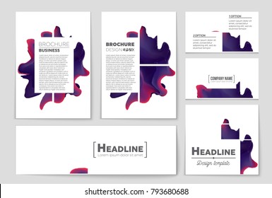 Abstract vector layout background set. For art template design, list, front page, mockup brochure theme style, banner, idea, cover, booklet, print, flyer, book, blank, card, ad, sign, sheet, a4