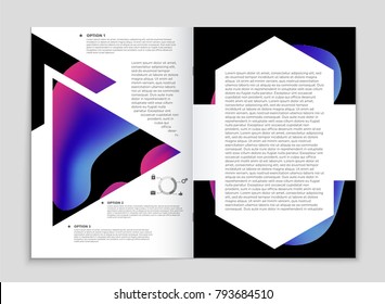 Abstract vector layout background set. For art template design, list, front page, mockup brochure theme style, banner, idea, cover, booklet, print, flyer, book, blank, card, ad, sign, sheet, a4