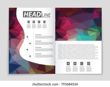 Abstract vector layout background set. For art template design, list, front page, mockup brochure theme style, banner, idea, cover, booklet, print, flyer, book, blank, card, ad, sign, sheet, a4