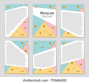 Abstract vector layout background set. For art template design, list, front page, mockup brochure theme style, banner, idea, cover, booklet, print, flyer, book, blank, card, ad, sign, sheet, a4