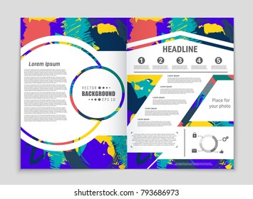 Abstract vector layout background set. For art template design, list, front page, mockup brochure theme style, banner, idea, cover, booklet, print, flyer, book, blank, card, ad, sign, sheet, a4