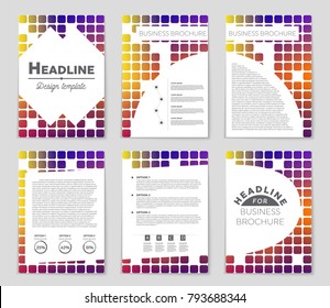 Abstract vector layout background set. For art template design, list, front page, mockup brochure theme style, banner, idea, cover, booklet, print, flyer, book, blank, card, ad, sign, sheet, a4.