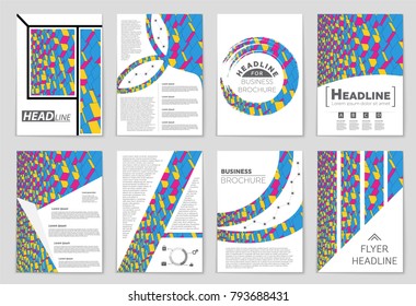 Abstract vector layout background set. For art template design, list, front page, mockup brochure theme style, banner, idea, cover, booklet, print, flyer, book, blank, card, ad, sign, sheet, a4