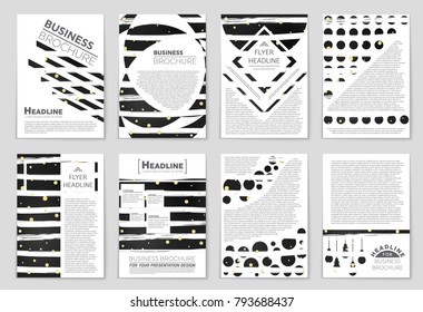 Abstract vector layout background set. For art template design, list, front page, mockup brochure theme style, banner, idea, cover, booklet, print, flyer, book, blank, card, ad, sign, sheet, a4