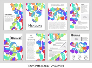 Abstract vector layout background set. For art template design, list, front page, mockup brochure theme style, banner, idea, cover, booklet, print, flyer, book, blank, card, ad, sign, sheet, a4