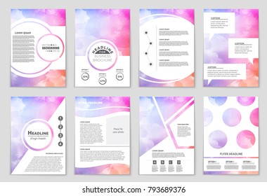 Abstract vector layout background set. For art template design, list, front page, mockup brochure theme style, banner, idea, cover, booklet, print, flyer, book, blank, card, ad, sign, sheet, a4