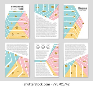 Abstract vector layout background set. For art template design, list, front page, mockup brochure theme style, banner, idea, cover, booklet, print, flyer, book, blank, card, ad, sign, sheet, a4