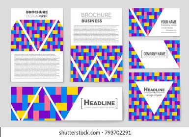Abstract vector layout background set. For art template design, list, front page, mockup brochure theme style, banner, idea, cover, booklet, print, flyer, book, blank, card, ad, sign, sheet, a4