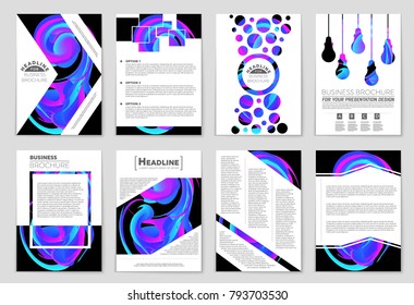 Abstract vector layout background set. For art template design, list, front page, mockup brochure theme style, banner, idea, cover, booklet, print, flyer, book, blank, card, ad, sign, sheet, a4