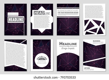 Abstract vector layout background set. For art template design, list, front page, mockup brochure theme style, banner, idea, cover, booklet, print, flyer, book, blank, card, ad, sign, sheet, a4.