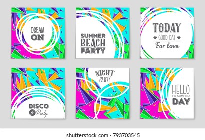 Abstract vector layout background set. For art template design, list, front page, mockup brochure theme style, banner, idea, cover, booklet, print, flyer, book, blank, card, ad, sign, sheet, a4.