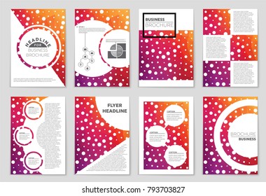 Abstract vector layout background set. For art template design, list, front page, mockup brochure theme style, banner, idea, cover, booklet, print, flyer, book, blank, card, ad, sign, sheet, a4