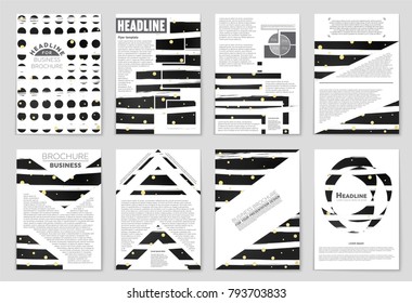 Abstract vector layout background set. For art template design, list, front page, mockup brochure theme style, banner, idea, cover, booklet, print, flyer, book, blank, card, ad, sign, sheet, a4